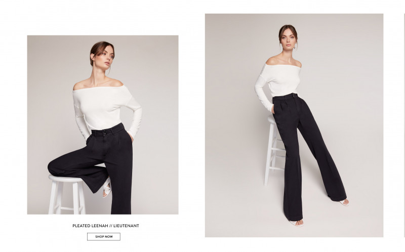Moa Aberg featured in  the Paige Denim The Nines lookbook for Spring 2021