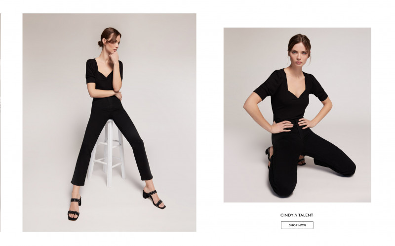 Moa Aberg featured in  the Paige Denim The Nines lookbook for Spring 2021