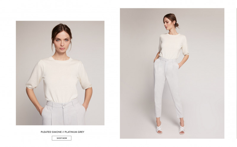 Moa Aberg featured in  the Paige Denim The Nines lookbook for Spring 2021