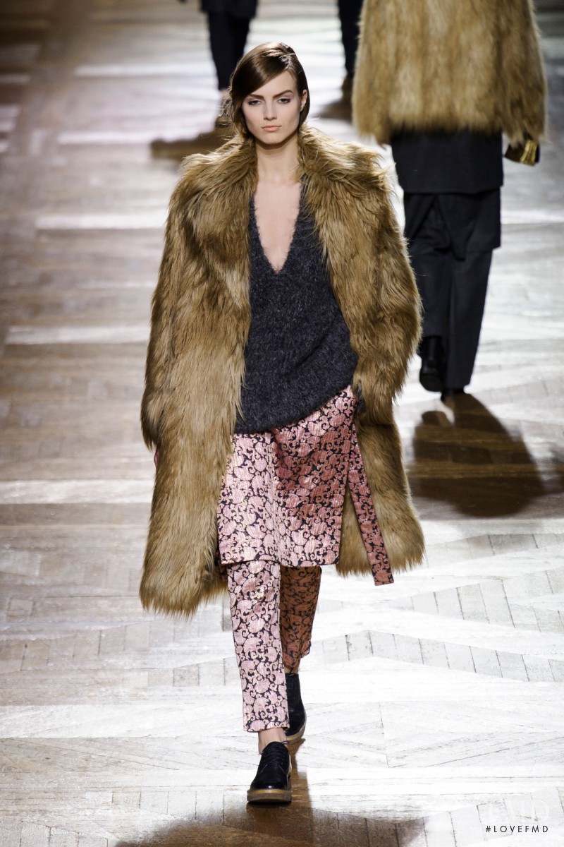 Agne Konciute featured in  the Dries van Noten fashion show for Autumn/Winter 2013