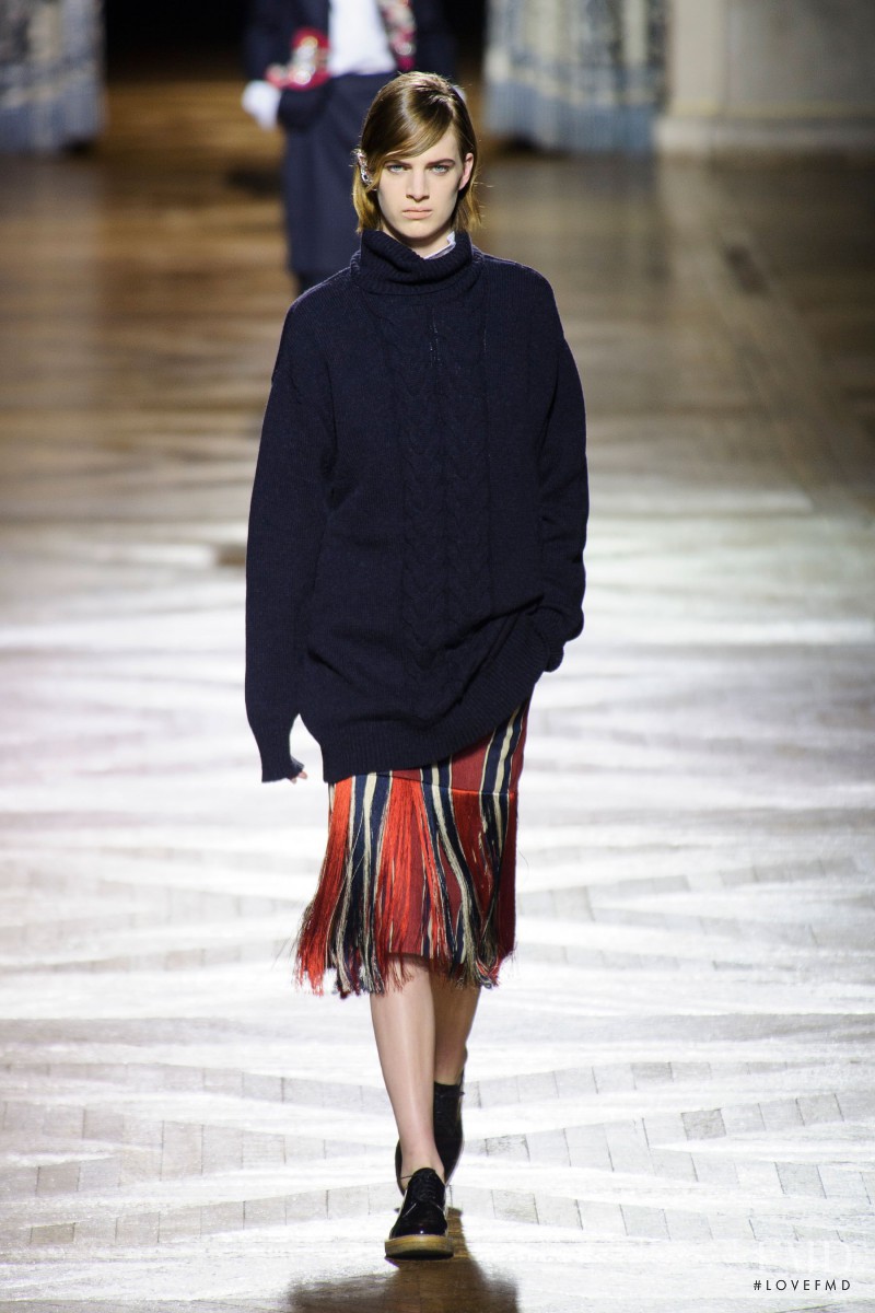 Ashleigh Good featured in  the Dries van Noten fashion show for Autumn/Winter 2013