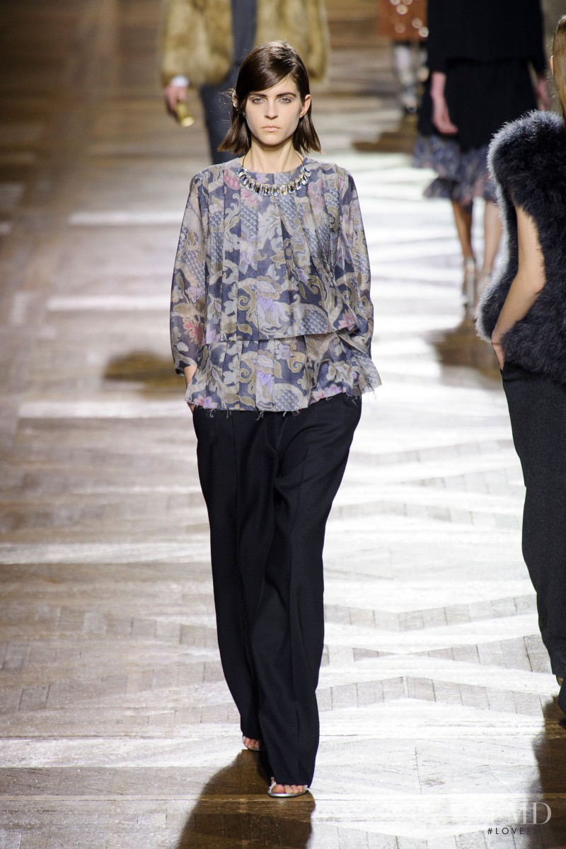 Kel Markey featured in  the Dries van Noten fashion show for Autumn/Winter 2013