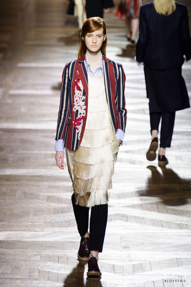 Magdalena Jasek featured in  the Dries van Noten fashion show for Autumn/Winter 2013