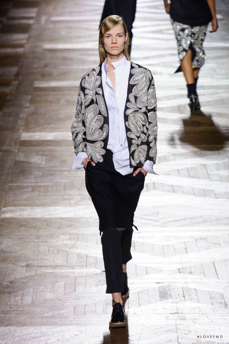 Suvi Koponen featured in  the Dries van Noten fashion show for Autumn/Winter 2013