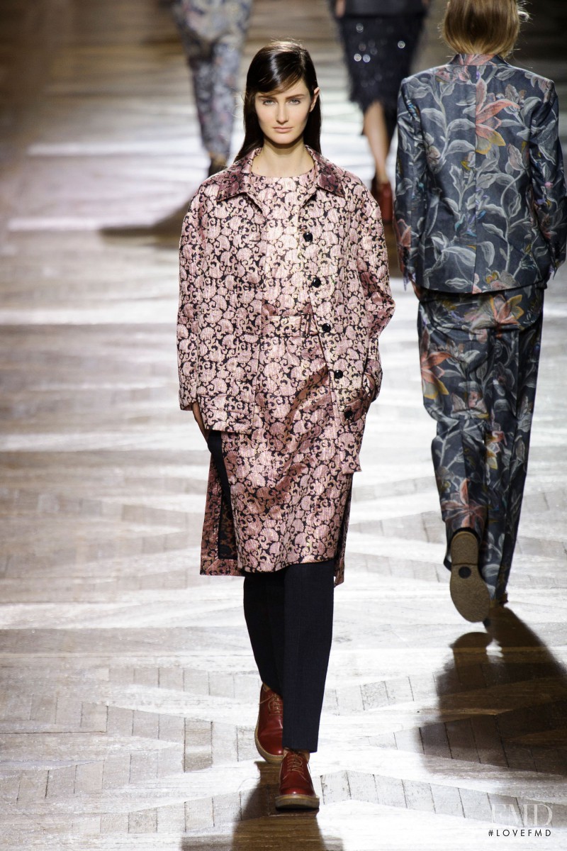 Mackenzie Drazan featured in  the Dries van Noten fashion show for Autumn/Winter 2013