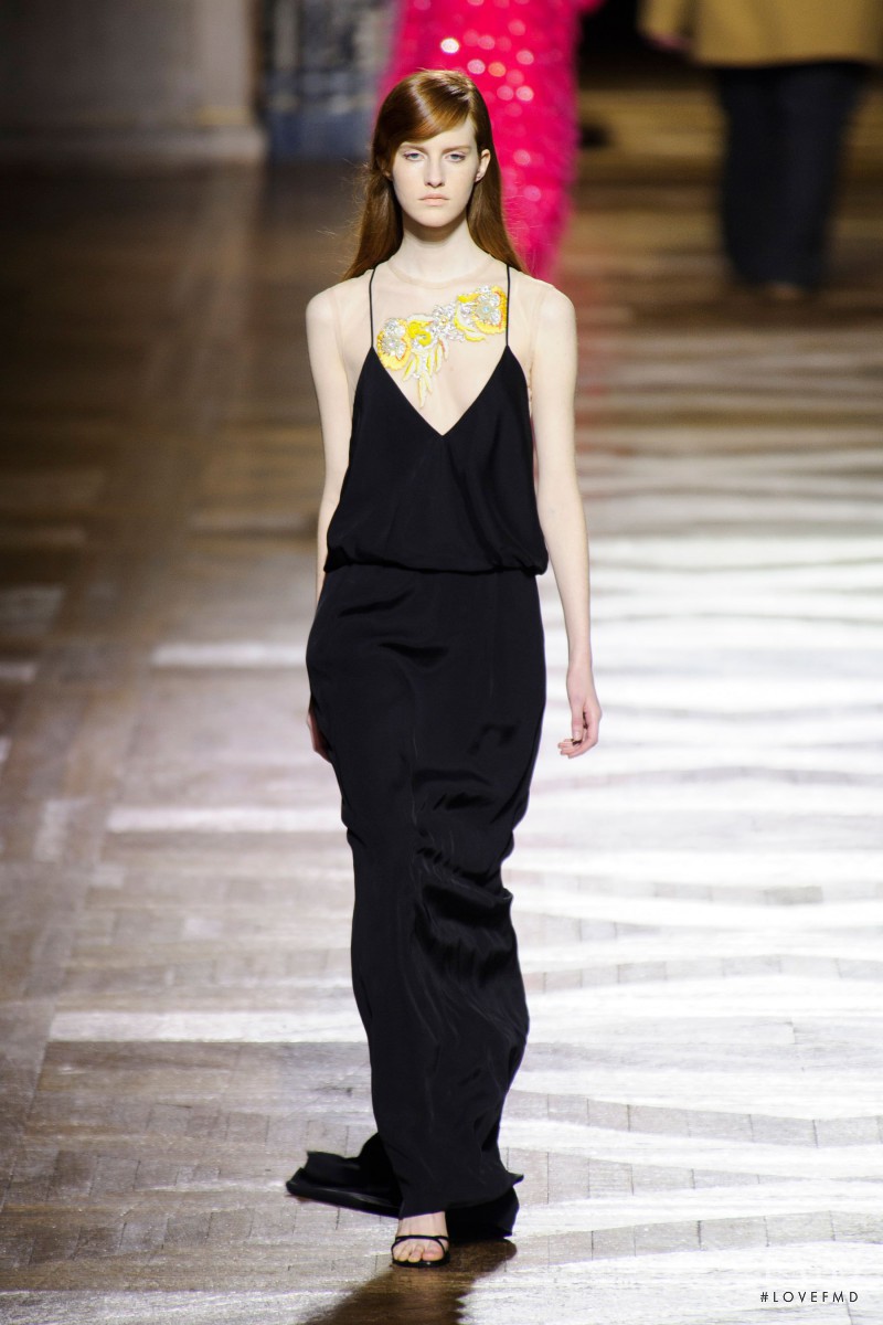Magdalena Jasek featured in  the Dries van Noten fashion show for Autumn/Winter 2013
