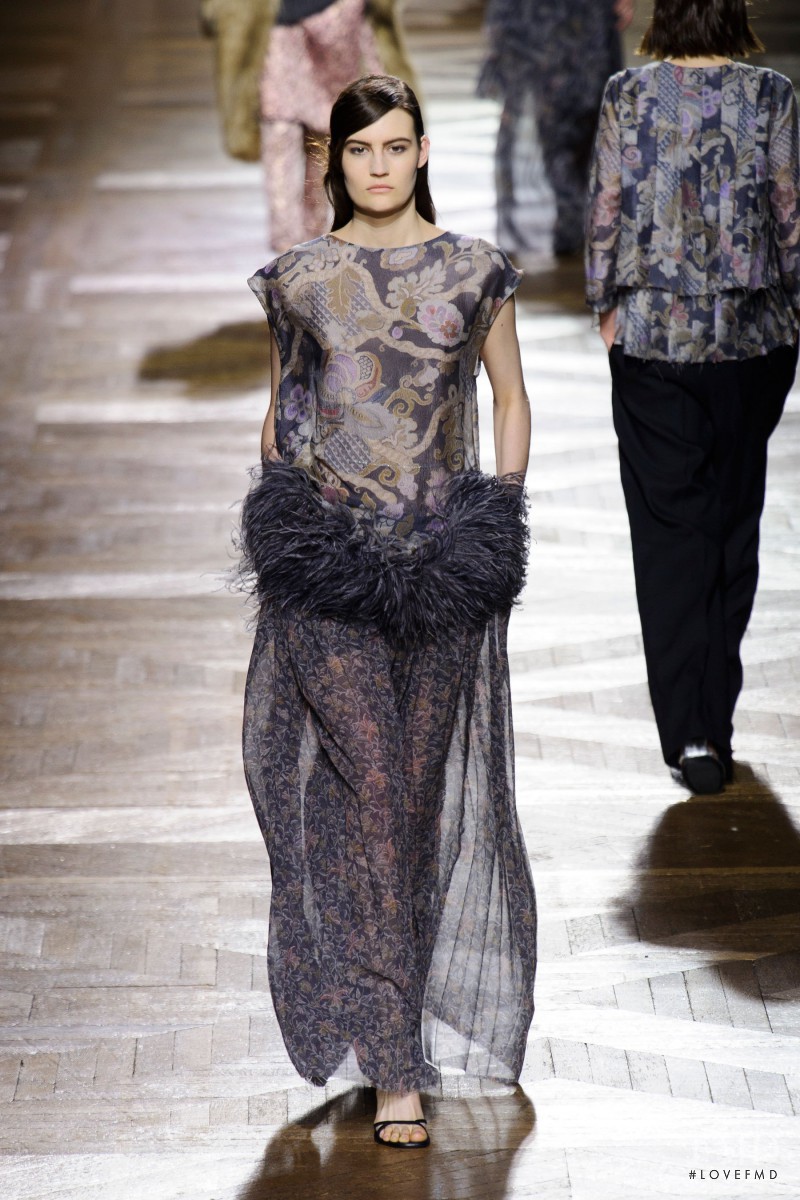 Maria Bradley featured in  the Dries van Noten fashion show for Autumn/Winter 2013