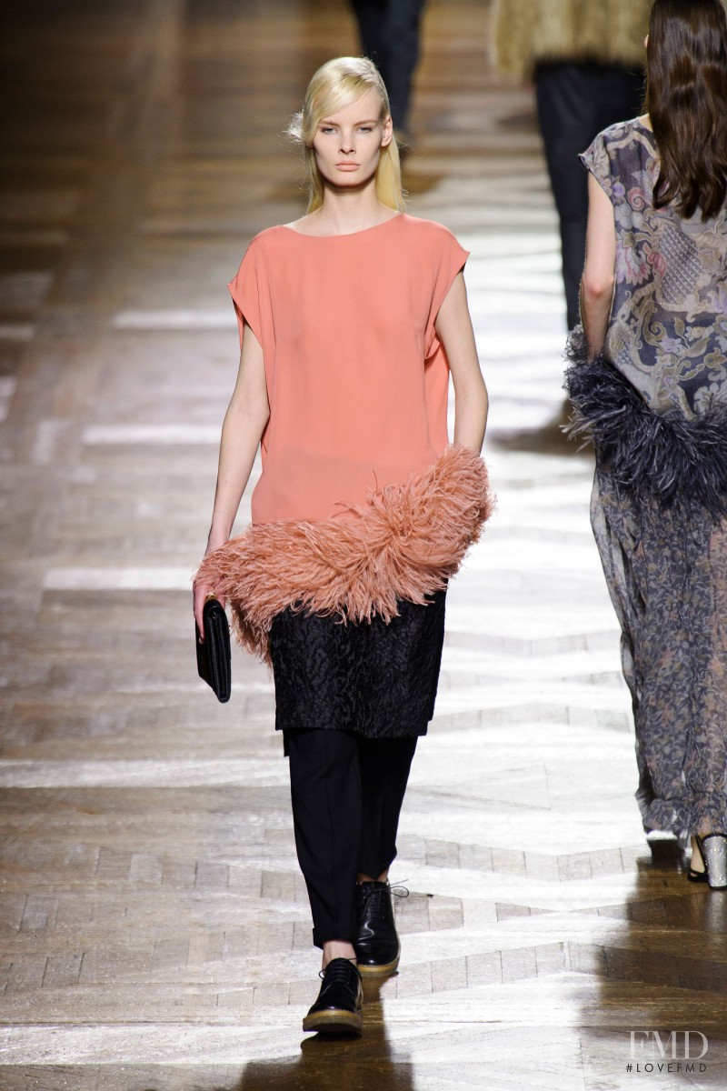 Irene Hiemstra featured in  the Dries van Noten fashion show for Autumn/Winter 2013