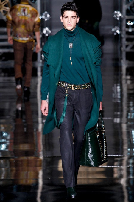 Tarik Lakehal featured in  the Versace fashion show for Autumn/Winter 2014