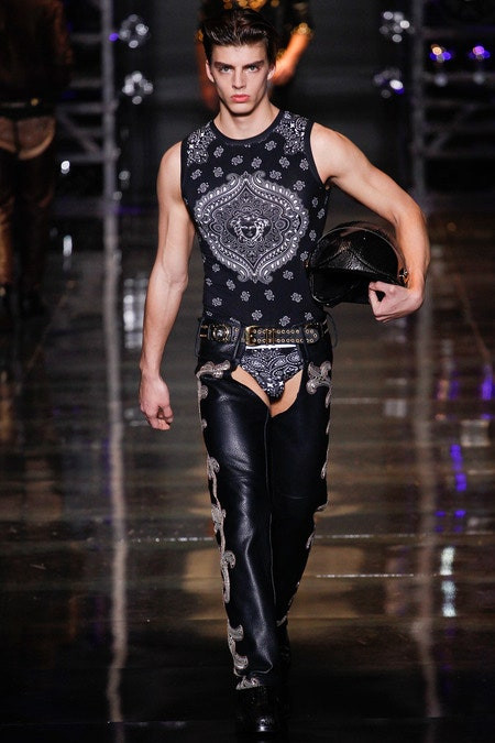 Daan van der Deen featured in  the Versace fashion show for Autumn/Winter 2014