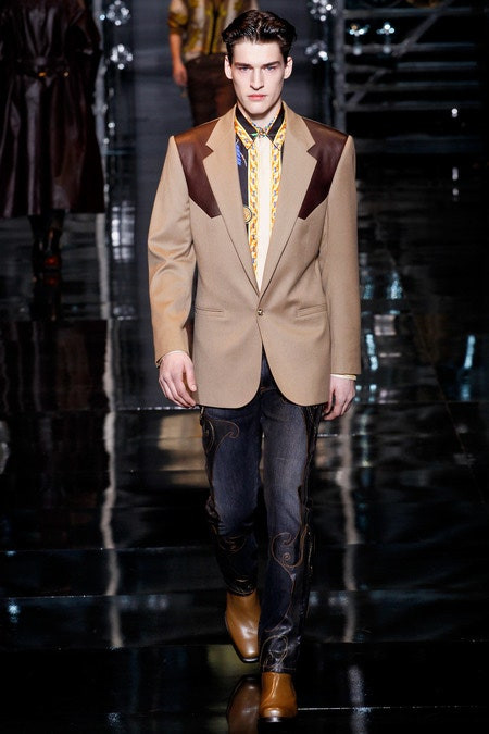 Jarno Boom featured in  the Versace fashion show for Autumn/Winter 2014