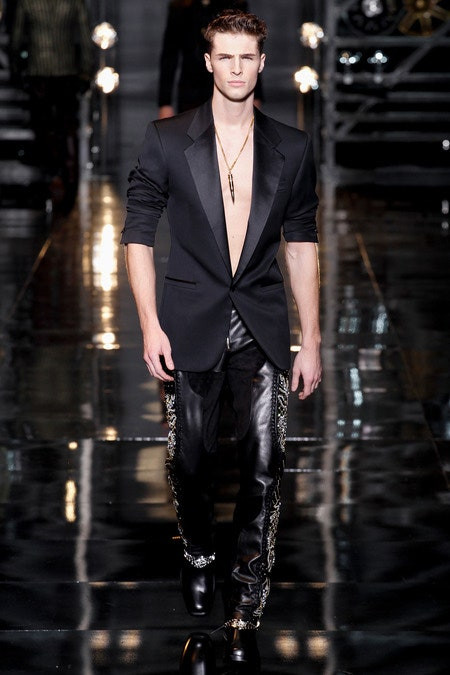 Edward Wilding featured in  the Versace fashion show for Autumn/Winter 2014