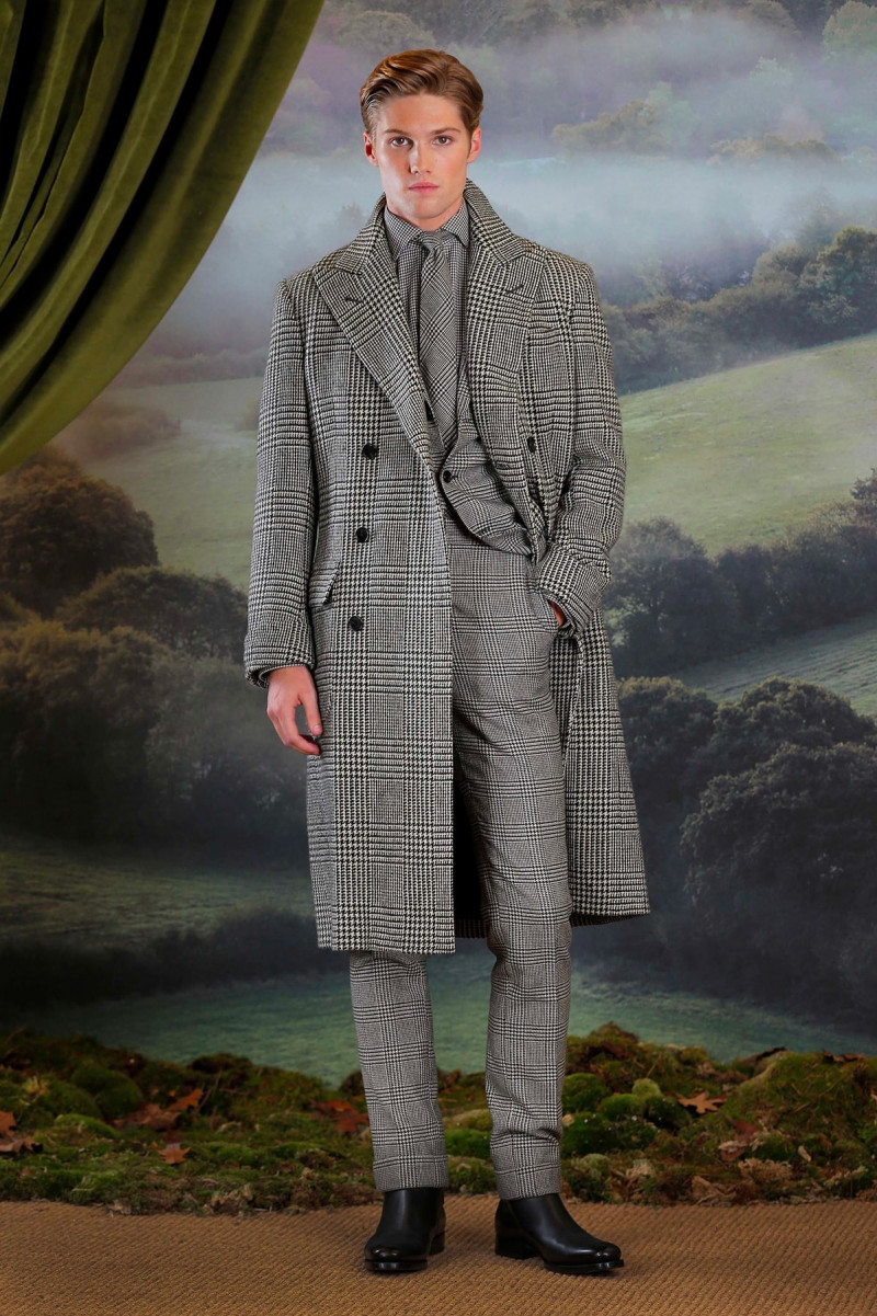 Nick Truelove featured in  the Ralph Lauren Purple Label fashion show for Autumn/Winter 2018