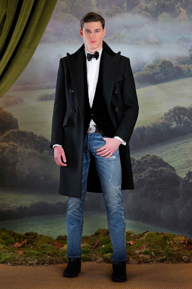 Victor Perr featured in  the Ralph Lauren Purple Label fashion show for Autumn/Winter 2018