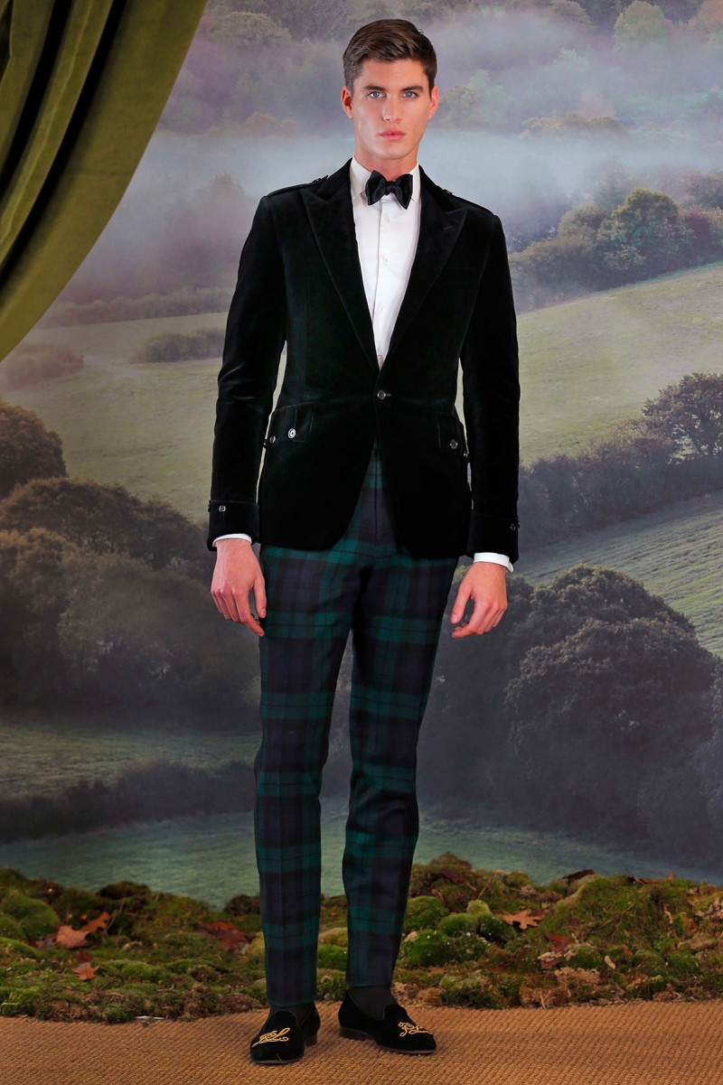 Dan Zsolt featured in  the Ralph Lauren Purple Label fashion show for Autumn/Winter 2018