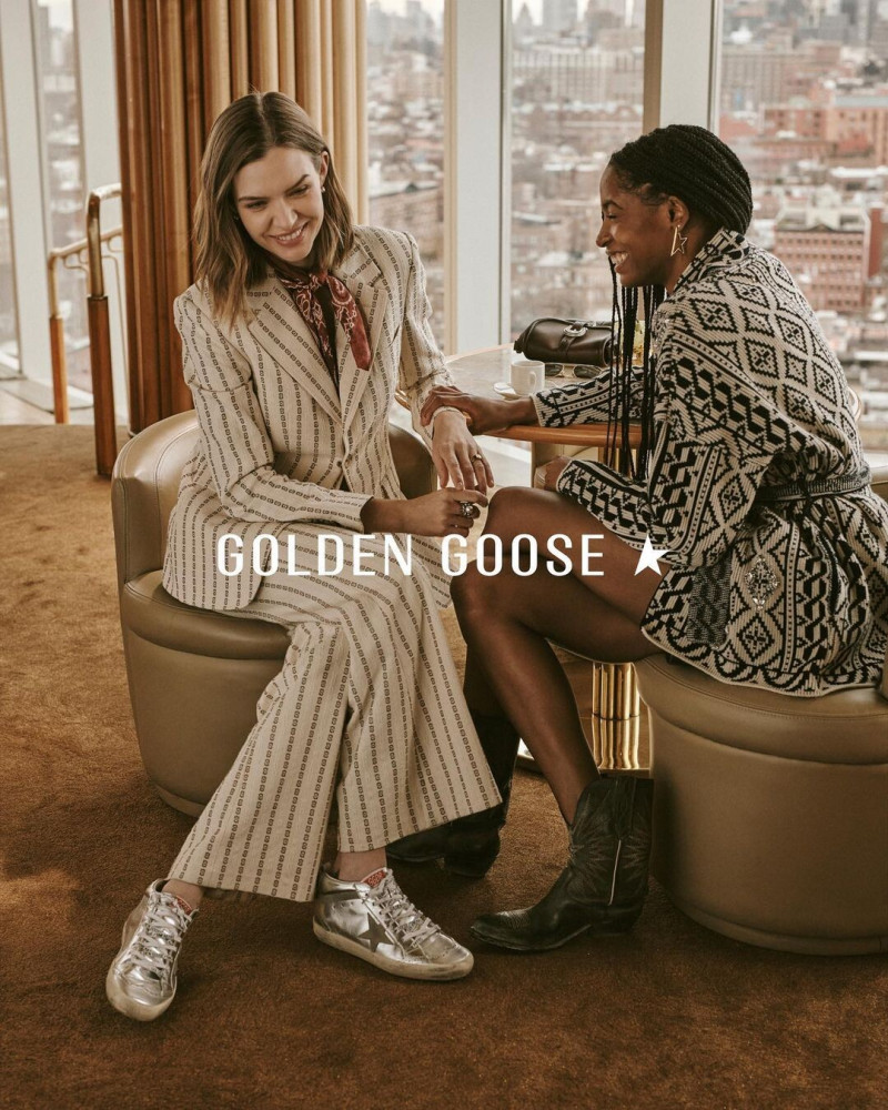 Josephine Skriver featured in  the Golden Goose Deluxe Brand advertisement for Spring/Summer 2023