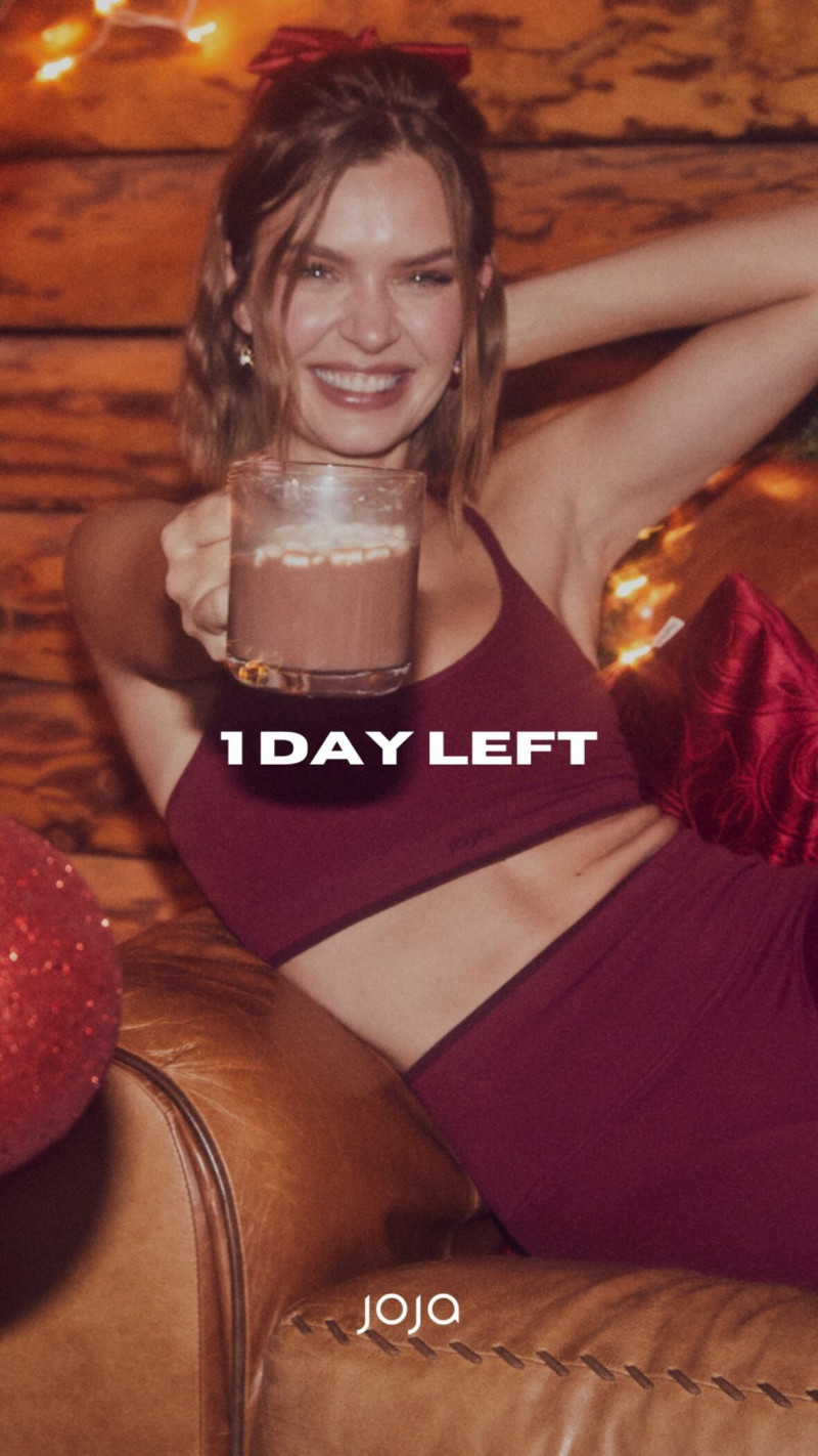 Josephine Skriver featured in  the JoJa advertisement for Holiday 2022
