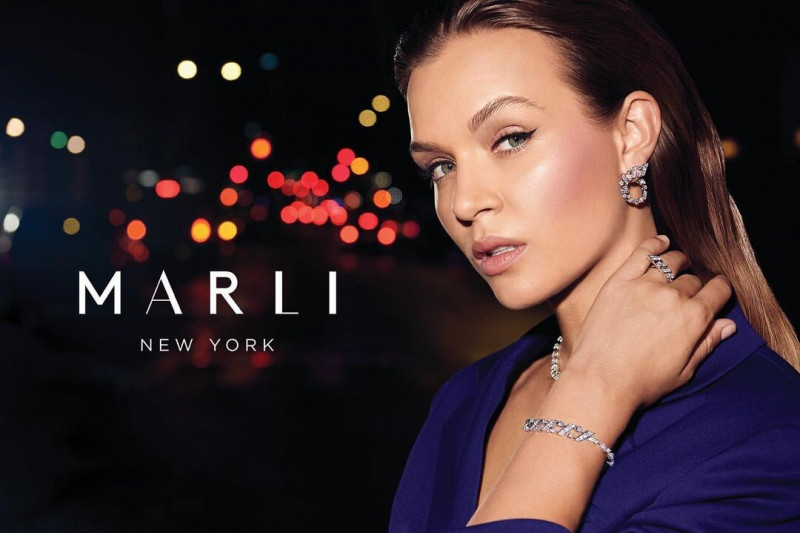 Josephine Skriver featured in  the Marli New York advertisement for Autumn/Winter 2022