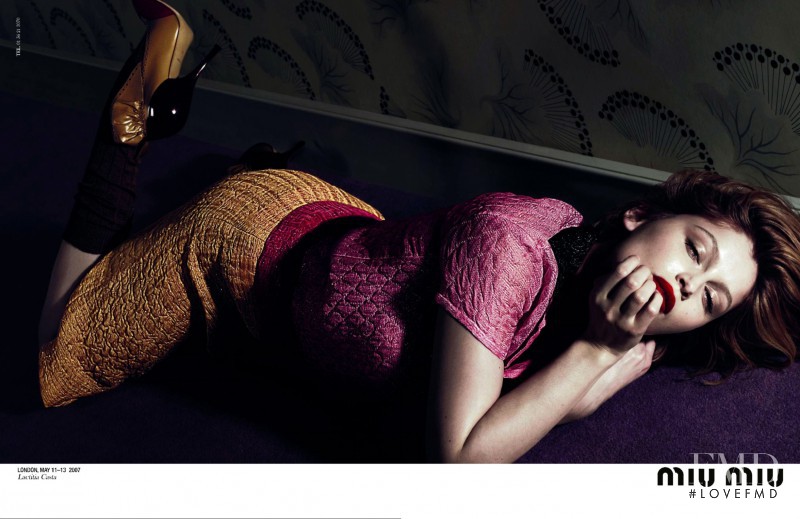 Laetitia Casta featured in  the Miu Miu advertisement for Autumn/Winter 2007