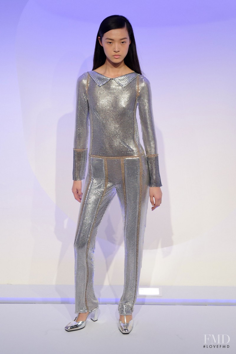 Tian Yi featured in  the Paco Rabanne fashion show for Autumn/Winter 2013