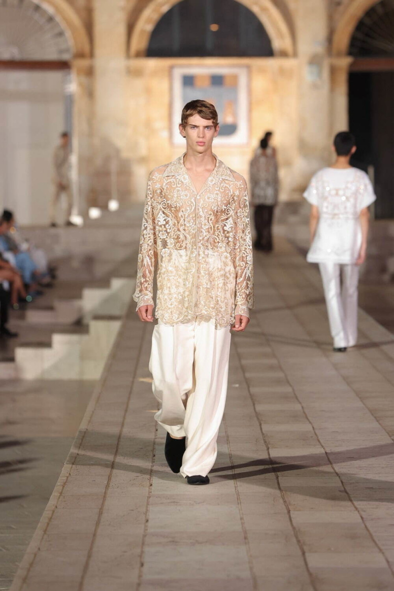 Luke Pearson featured in  the Dolce & Gabbana Alta Moda fashion show for Spring/Summer 2024