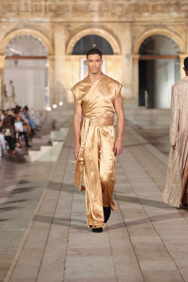 Raphael Balzer featured in  the Dolce & Gabbana Alta Moda fashion show for Spring/Summer 2024