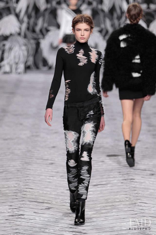 Yulia Serzhantova featured in  the Viktor & Rolf fashion show for Autumn/Winter 2013