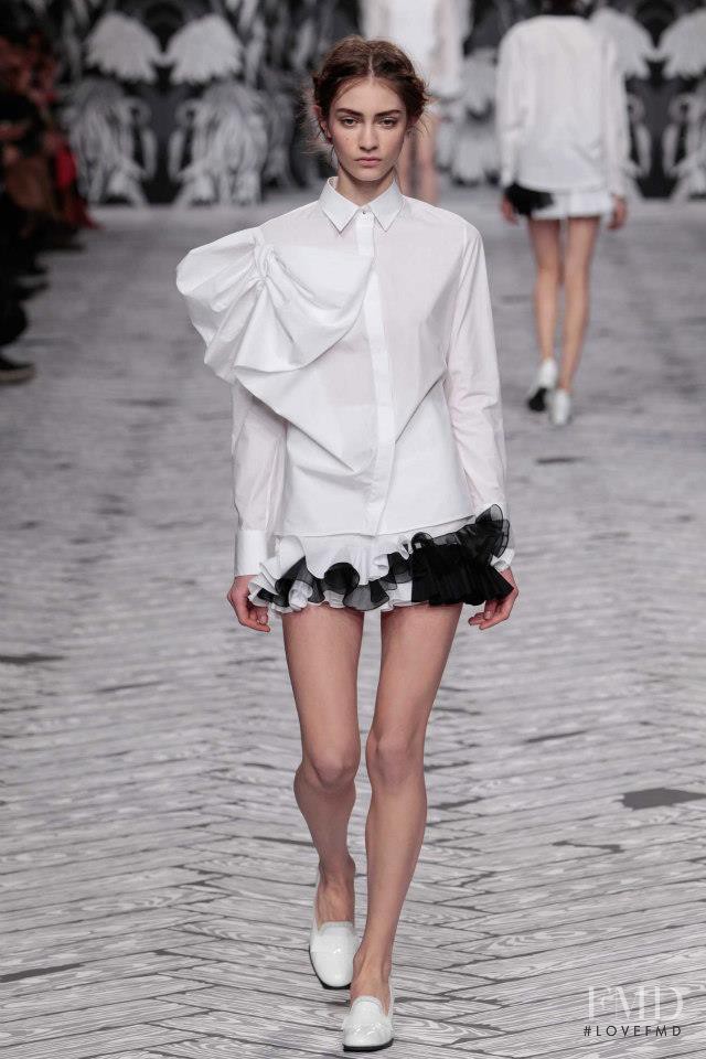 Marine Deleeuw featured in  the Viktor & Rolf fashion show for Autumn/Winter 2013