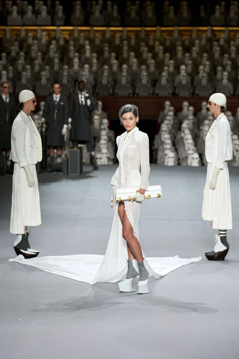 Grace Elizabeth featured in  the Thom Browne fashion show for Autumn/Winter 2023