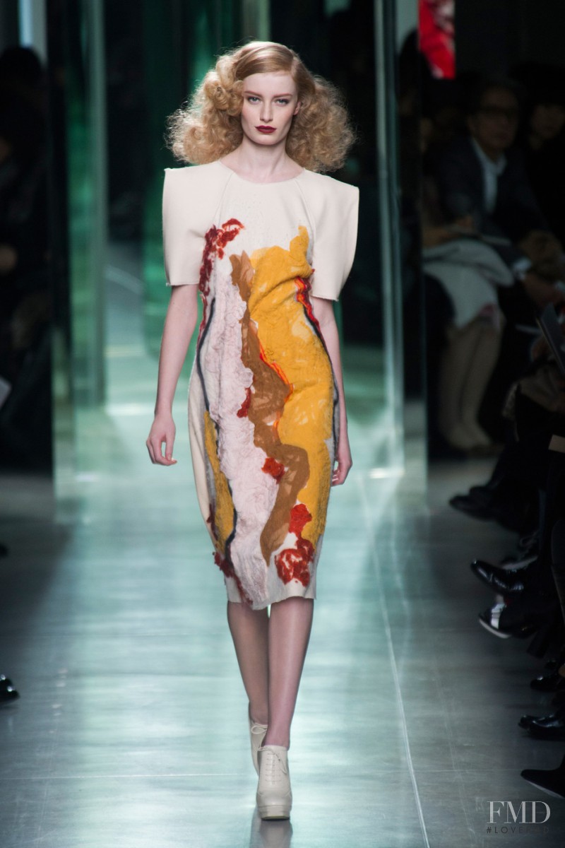 Stephanie Hall featured in  the Bottega Veneta fashion show for Autumn/Winter 2013