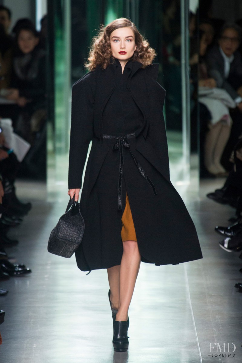 Andreea Diaconu featured in  the Bottega Veneta fashion show for Autumn/Winter 2013