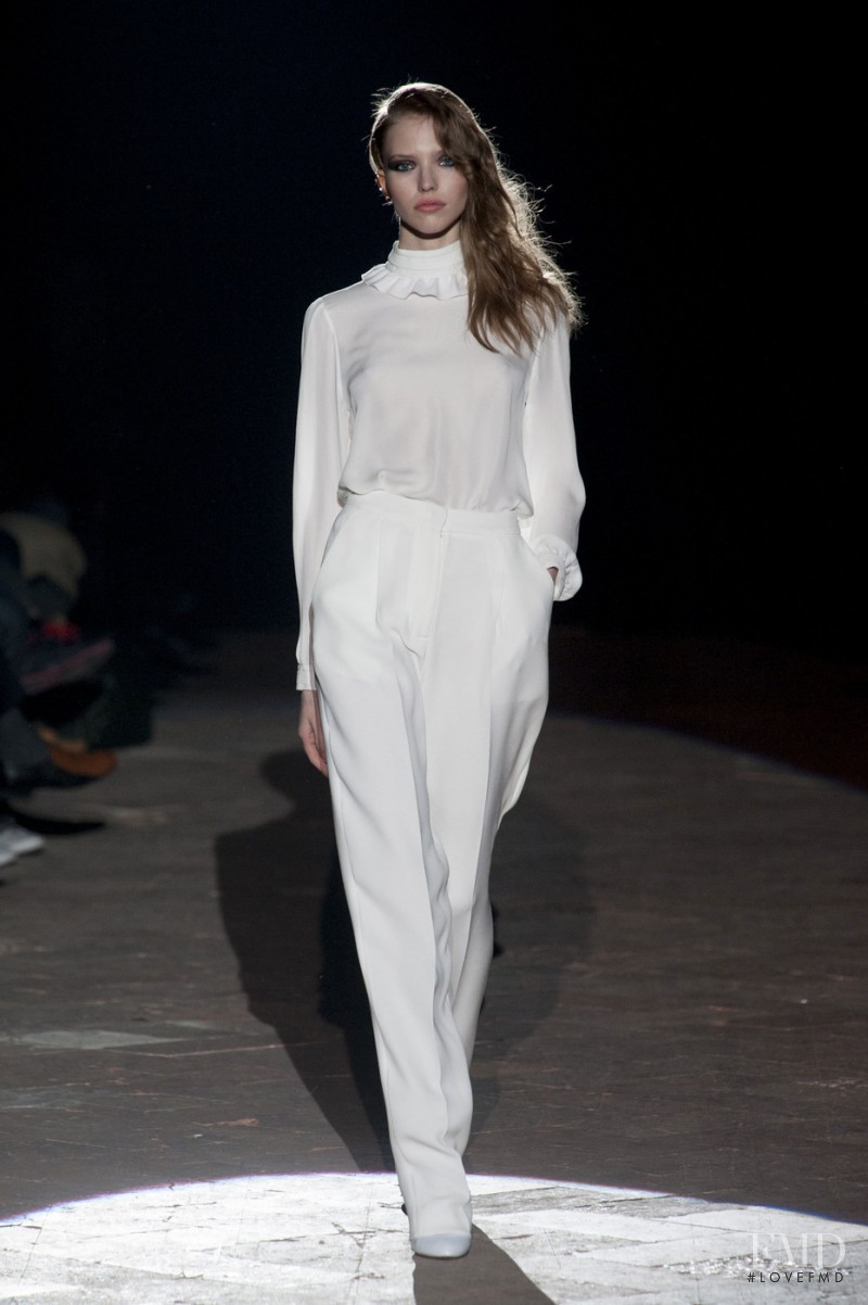 Sasha Luss featured in  the Francesco Scognamiglio fashion show for Autumn/Winter 2013