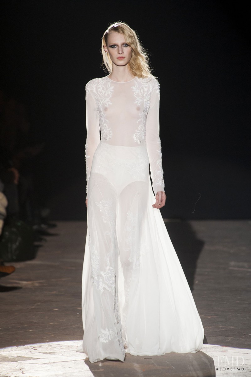 Julia Nobis featured in  the Francesco Scognamiglio fashion show for Autumn/Winter 2013