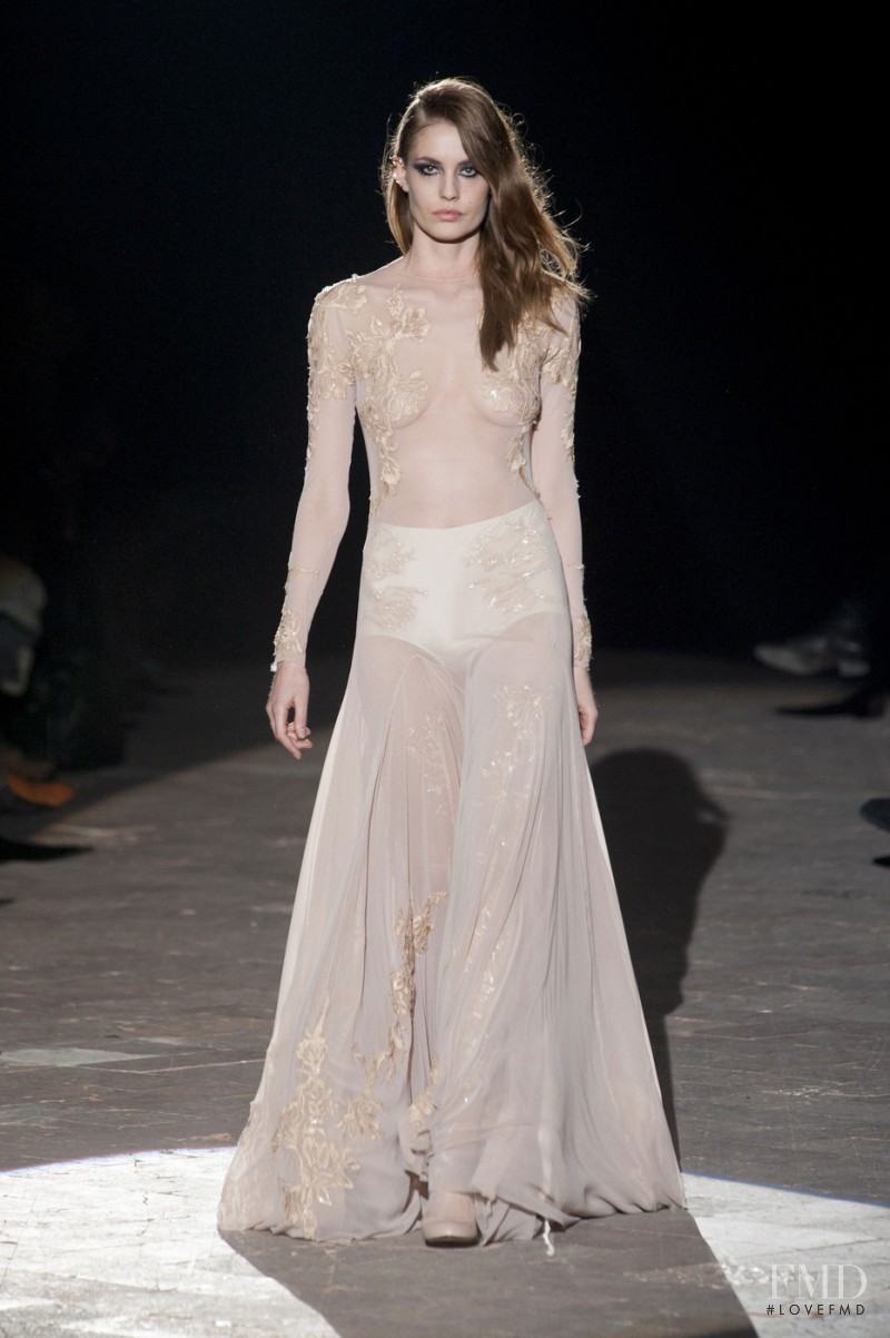 Nadja Bender featured in  the Francesco Scognamiglio fashion show for Autumn/Winter 2013