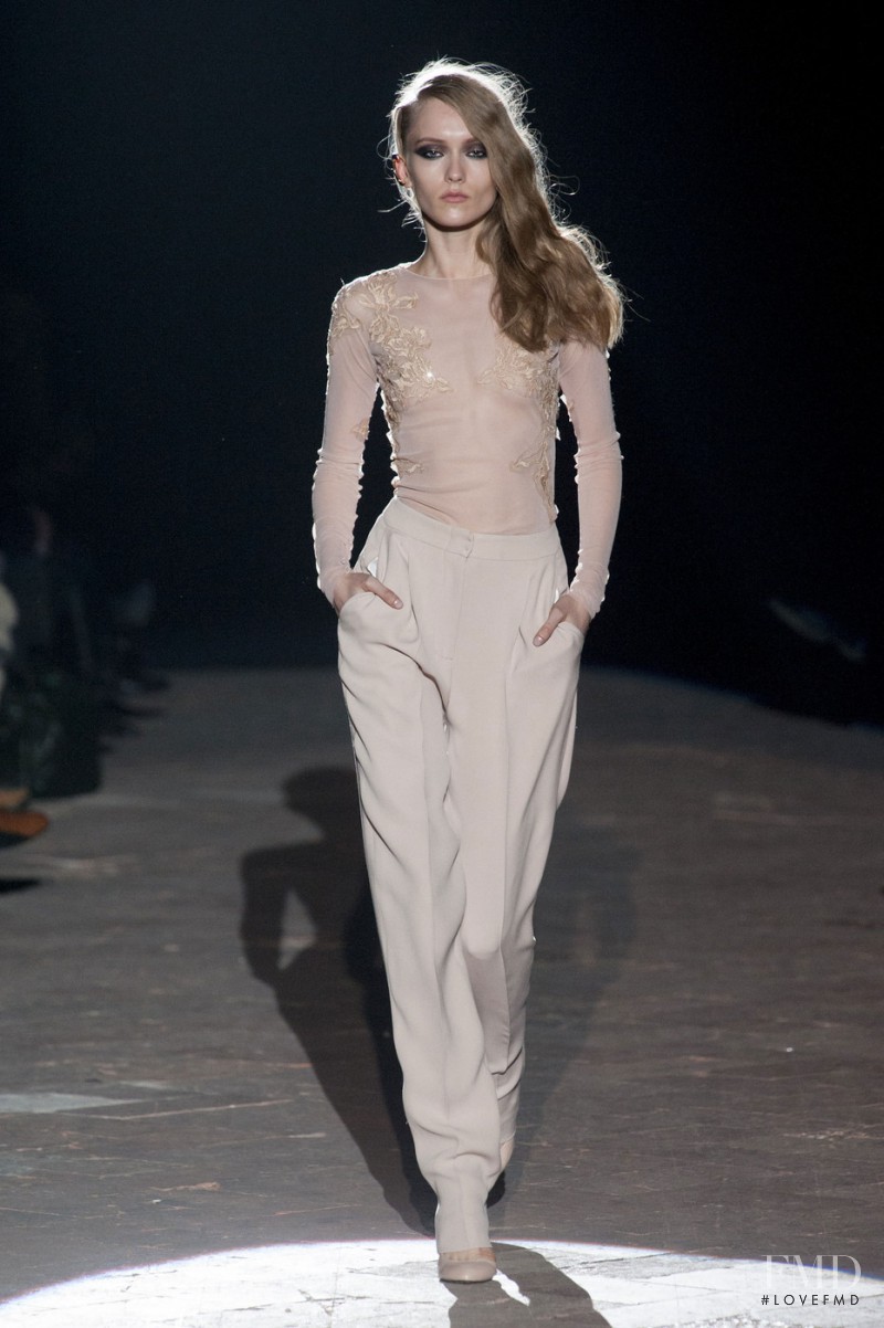 Katerina Ryabinkina featured in  the Francesco Scognamiglio fashion show for Autumn/Winter 2013