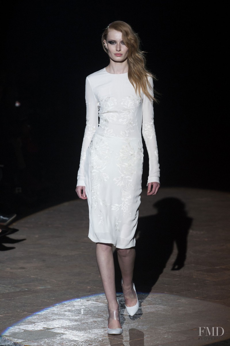 Stephanie Hall featured in  the Francesco Scognamiglio fashion show for Autumn/Winter 2013