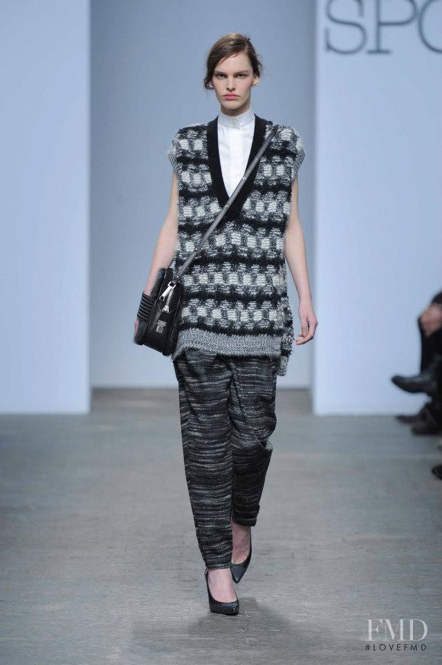 Lisa Verberght featured in  the Sportmax fashion show for Autumn/Winter 2013