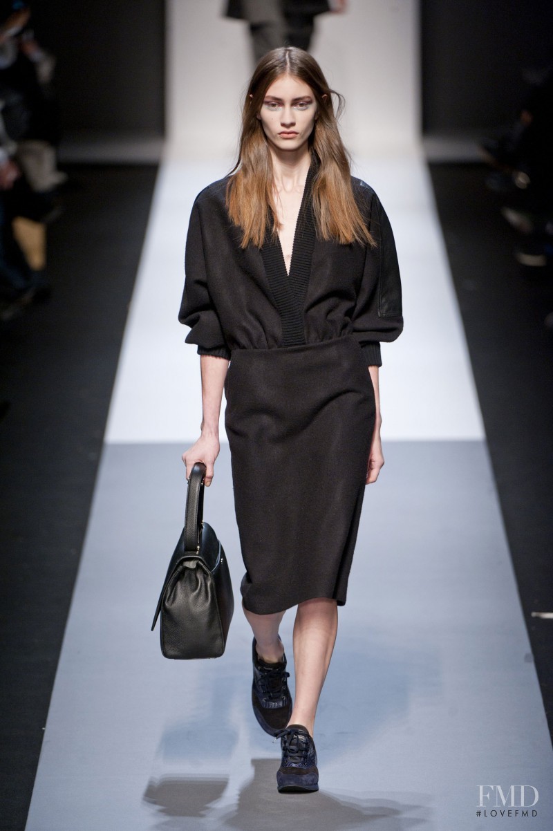 Marine Deleeuw featured in  the Max Mara fashion show for Autumn/Winter 2013