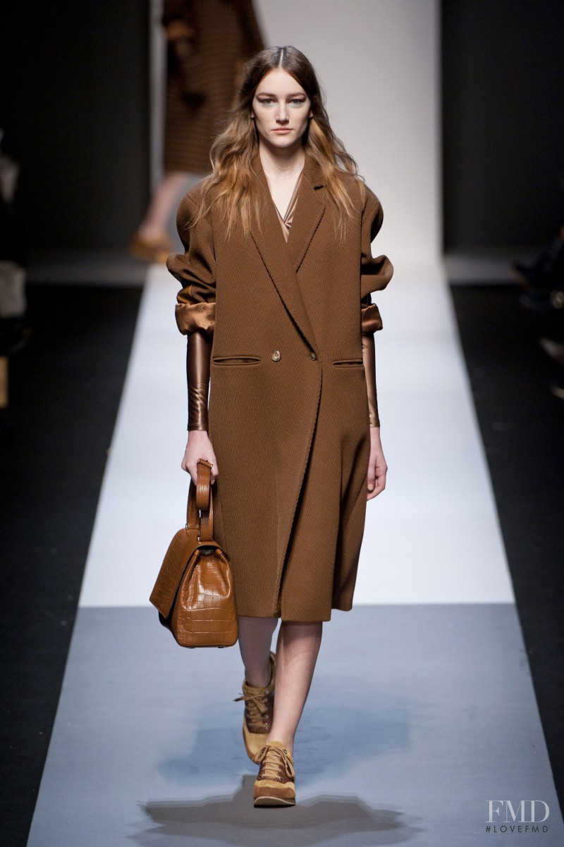 Joséphine Le Tutour featured in  the Max Mara fashion show for Autumn/Winter 2013