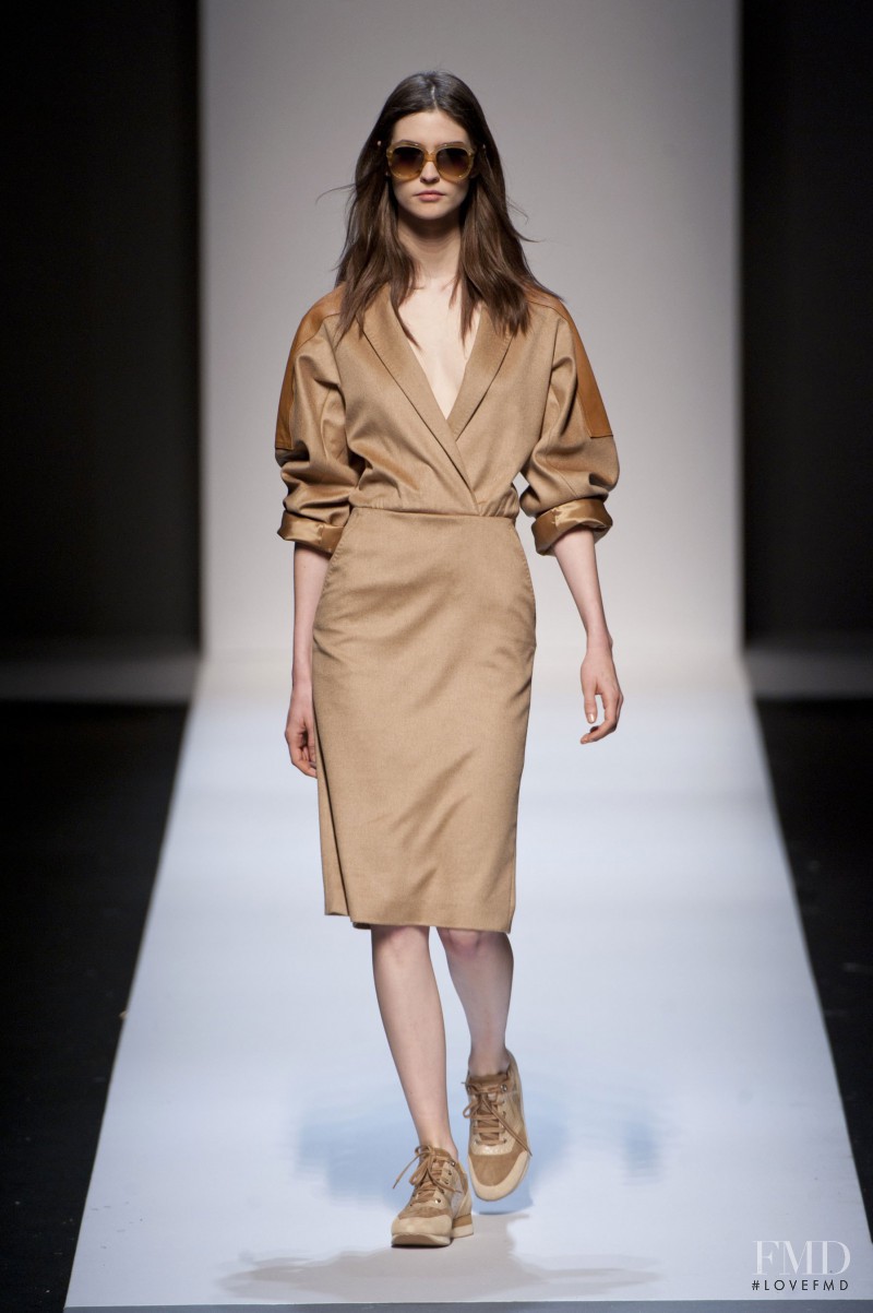 Manon Leloup featured in  the Max Mara fashion show for Autumn/Winter 2013