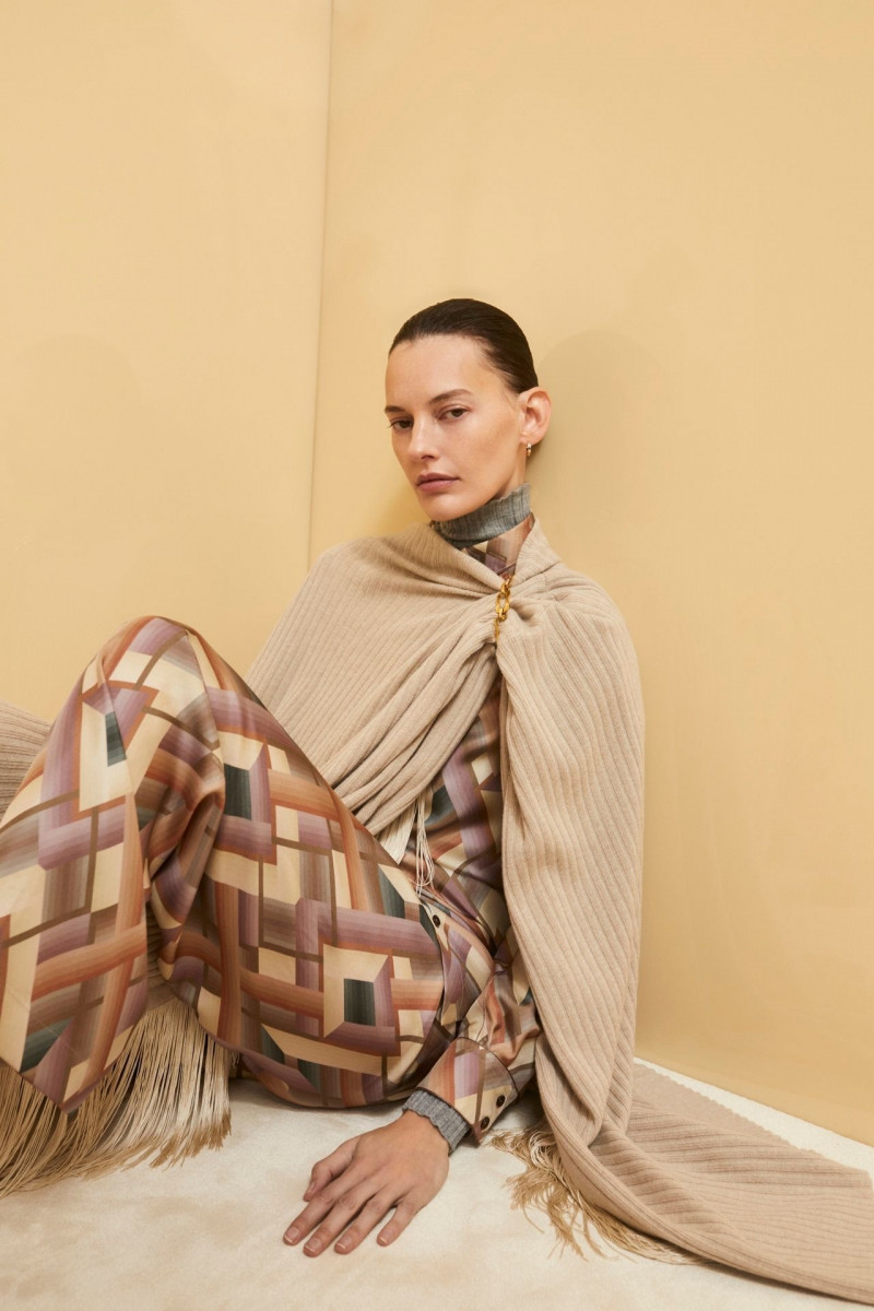 Amanda Murphy featured in  the Agnona lookbook for Autumn/Winter 2023