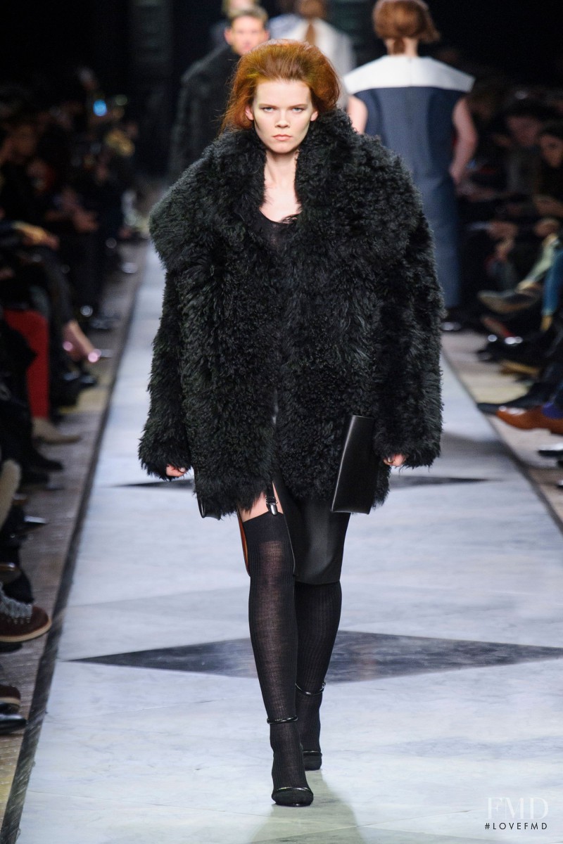 Irina Kravchenko featured in  the Loewe fashion show for Autumn/Winter 2013