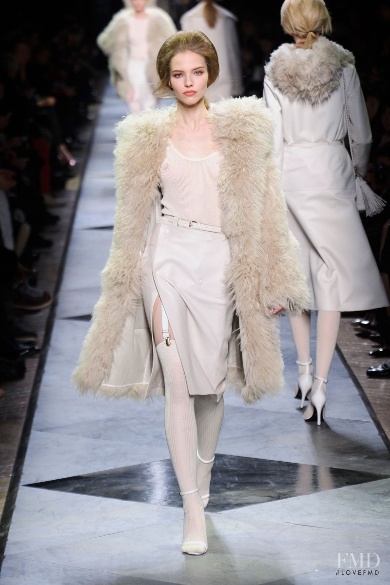 Sasha Luss featured in  the Loewe fashion show for Autumn/Winter 2013
