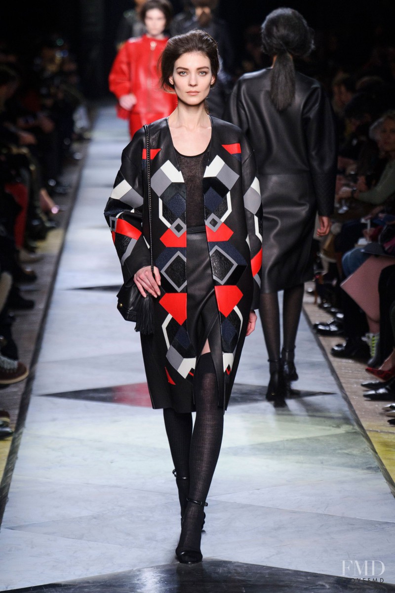 Kati Nescher featured in  the Loewe fashion show for Autumn/Winter 2013