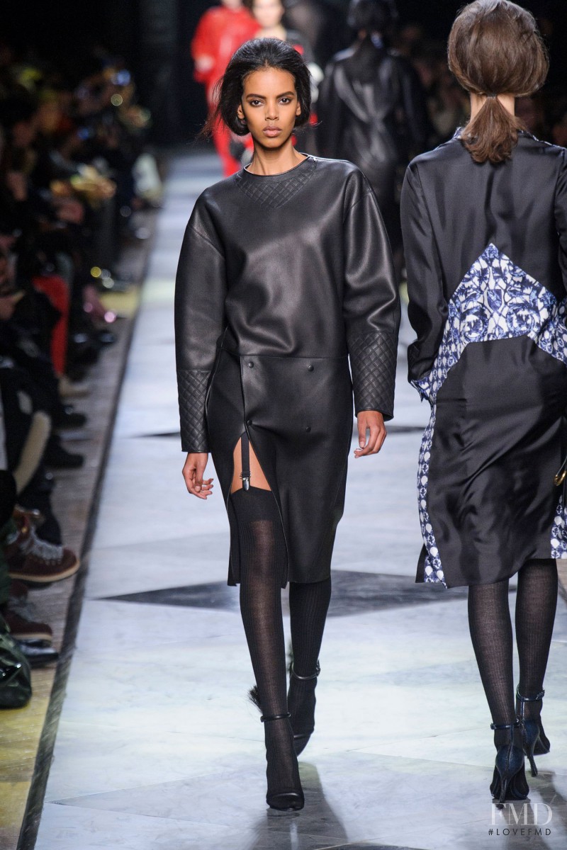 Grace Mahary featured in  the Loewe fashion show for Autumn/Winter 2013