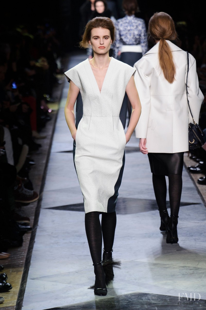 Bara Holotova featured in  the Loewe fashion show for Autumn/Winter 2013