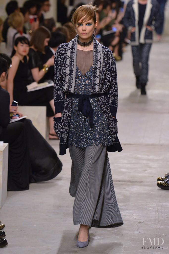 Caroline Brasch Nielsen featured in  the Chanel fashion show for Cruise 2014