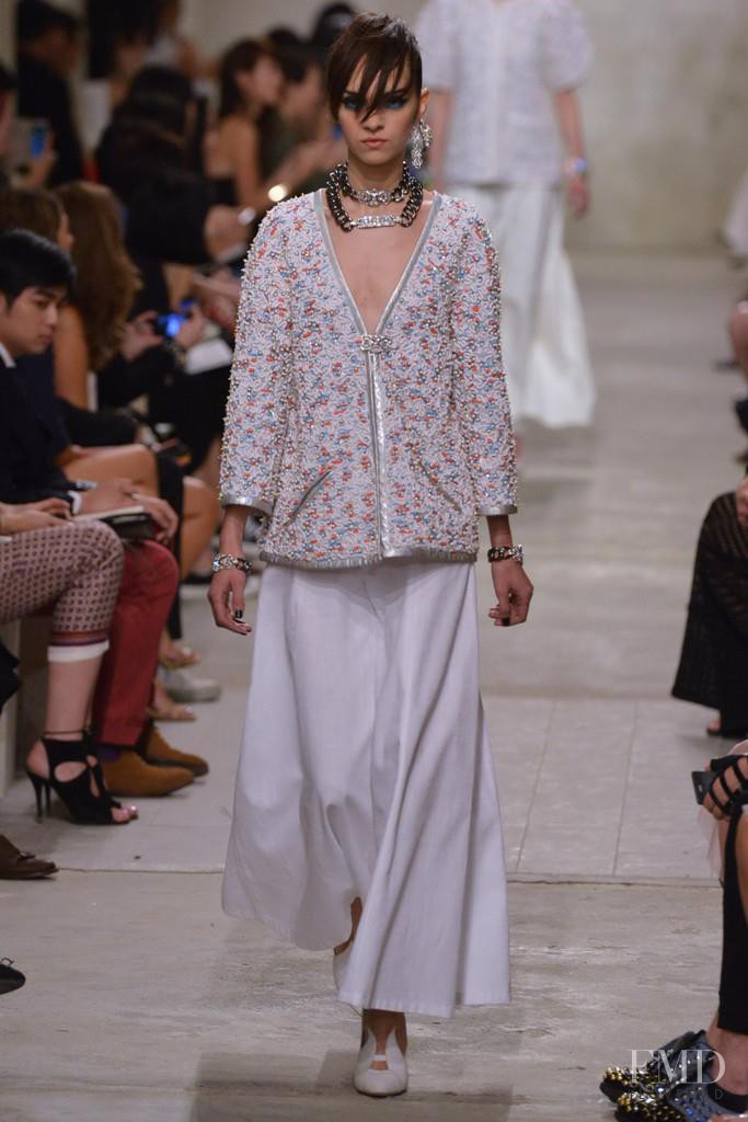 Magda Laguinge featured in  the Chanel fashion show for Cruise 2014