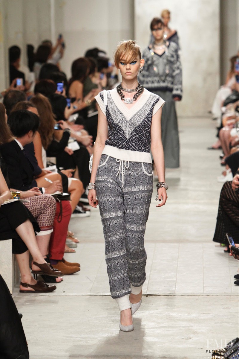 Ondria Hardin featured in  the Chanel fashion show for Cruise 2014