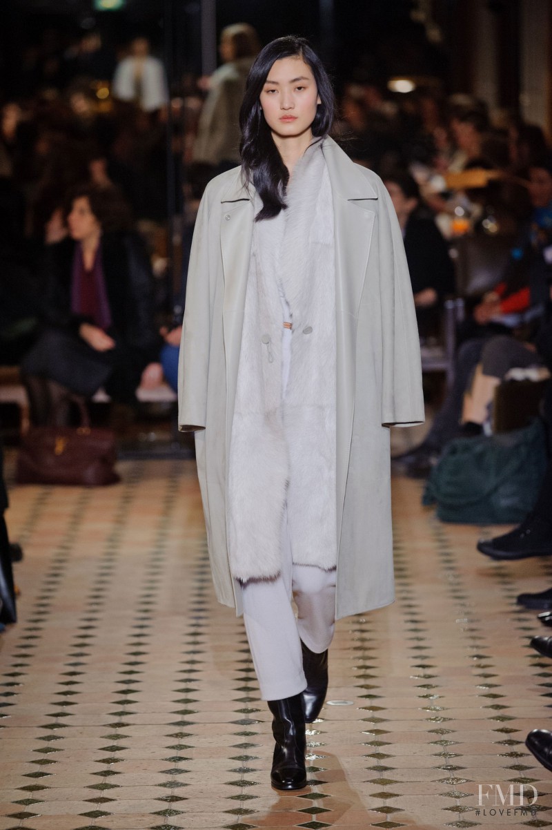 Lina Zhang featured in  the Hermès fashion show for Autumn/Winter 2013